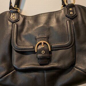 Coach Campbell Belle Black Leather Shoulder Bag